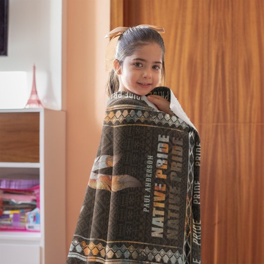 Indianerfeather Retro-Arrow Fleecedecke