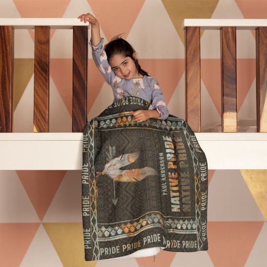 Indianerfeather Retro-Arrow Fleecedecke