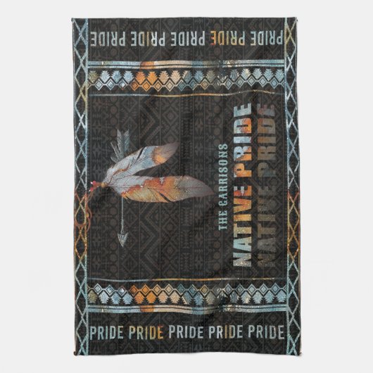 Indianerfeather Retro-Arrow Geschirrtuch (Vertikal)