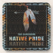 Indianerfeather Retro-Arrow Getränkeuntersetzer (Vorderseite)