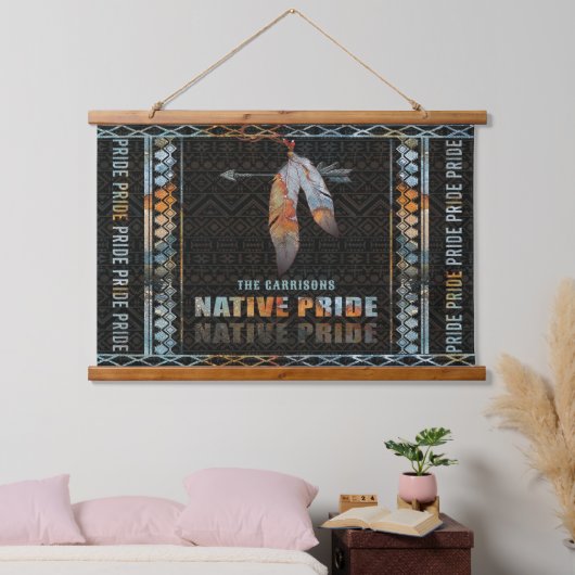 Indianerfeather Retro-Arrow Wandteppich Mit Holzrahmen (Schlafzimmer)