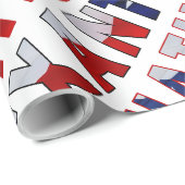 Indianerflagge Geschenkpapier (Rolleneckpunkt)