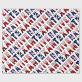 Indianerflagge Geschenkpapier (Flach)