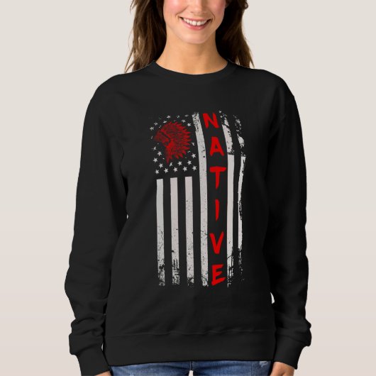Indianerflagge  Native American Sweatshirt (Vorderseite)