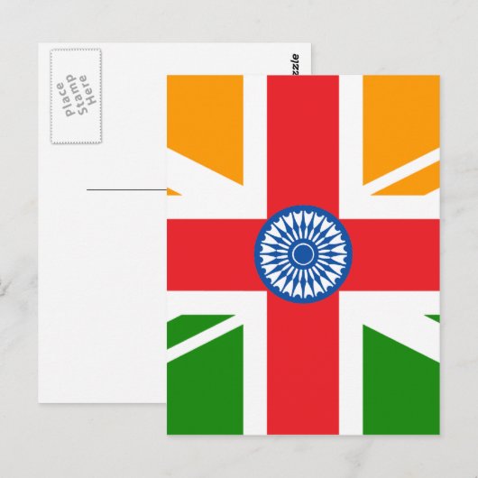 Indianerflagge Postkarte (Vorne/Hinten)