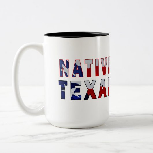 Indianerflagge Zweifarbige Tasse (Links)