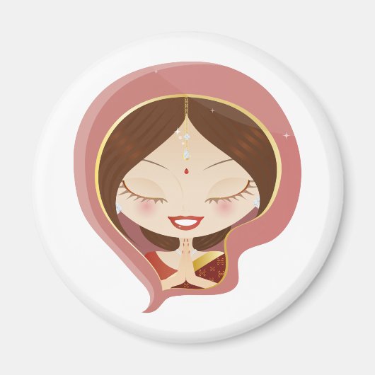 Indianerfrauen beten magnet (Vorne)