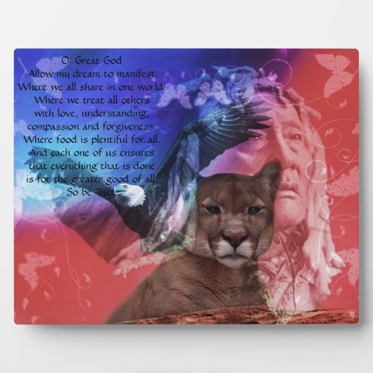 Indianergebet Fotoplatte (Vorderseite)