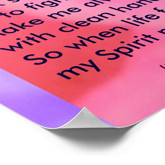 Indianergebet Poster (Ecke)