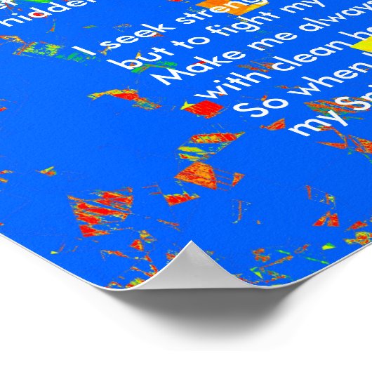 Indianergebet Poster (Ecke)