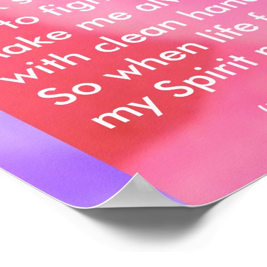 Indianergebet Poster (Ecke)