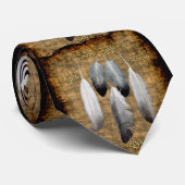 Indianergemeinschaft 5 Feathers of Wisdom Krawatte (Gerollt)