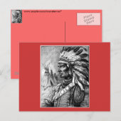 Indianerhäuptling Postkarte (Vorne/Hinten)