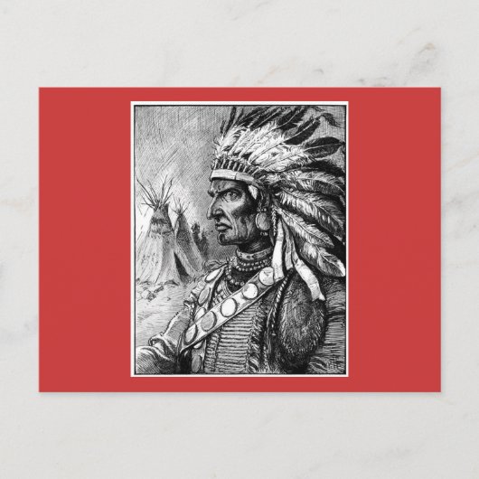 Indianerhäuptling Postkarte (Vorderseite)