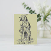 Indianerhäuptling Postkarte (Stehend Vorderseite)
