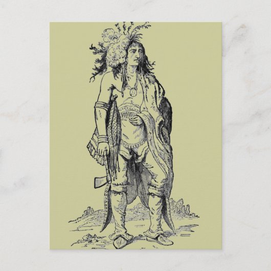 Indianerhäuptling Postkarte (Vorderseite)