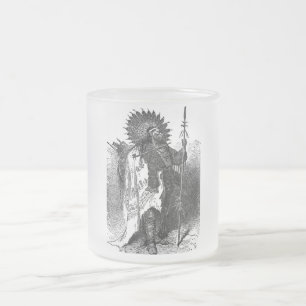 Indianerhäuptling-Tasse Mattglastasse