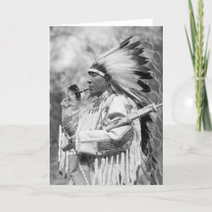 Indianerhäuptling Whirlwind Soldier, 1925 Karte