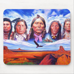 Indianerhäuptlinge Native Americans Malerei Benutz Mousepad