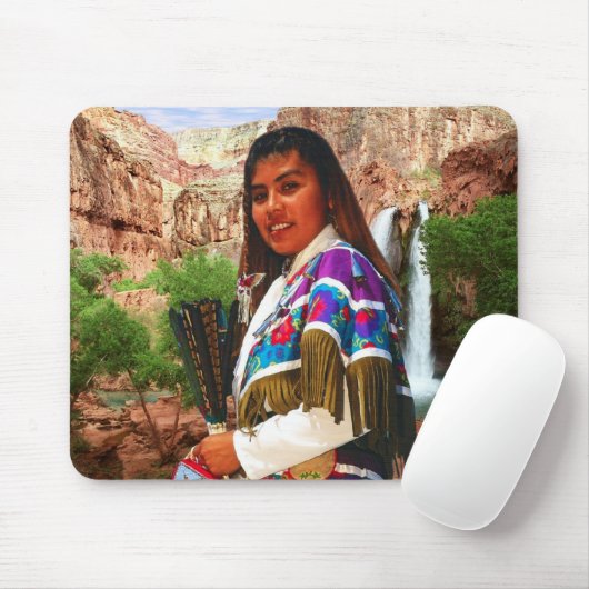 Indianerin 1 Mousepad (Mit Mouse)
