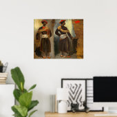 Indianerin aus Kalkutta - Eugène Delacroix Kunstku Poster (Heimbüro)