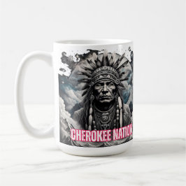 Indianerin aus Ureinwohnern Cherokee mit Headdress Kaffeetasse