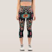 Indianerin Bohemain Capri Leggings (Vorderseite)