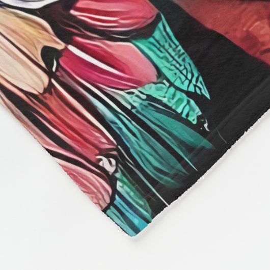 Indianerin Bohemain Fleecedecke (Ecke)