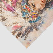 Indianerin-Decoupage Seidenpapier (Ausschnitt)