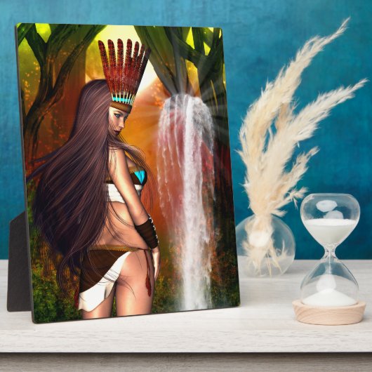 Indianerin Fotoplatte (Seite)