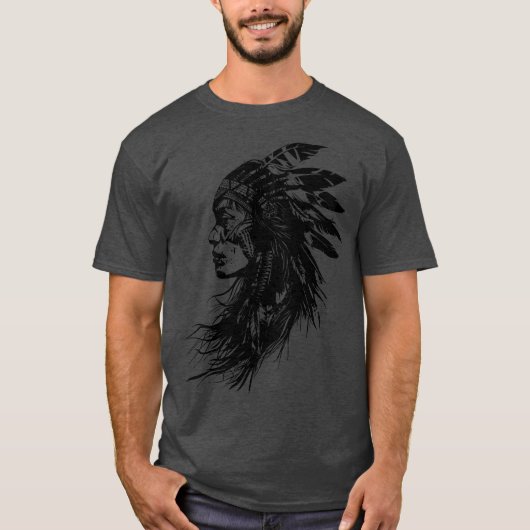 Indianerin Frau 2 T-Shirt (Vorderseite)