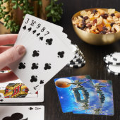 Indianerin Inuit Eskimo Inukshuk Spielkarten (In Situ)