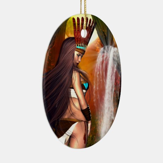 Indianerin Keramikornament (Rechts)