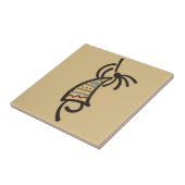 Indianerin Kokepelli Dancer Tan Fliese (Seite)