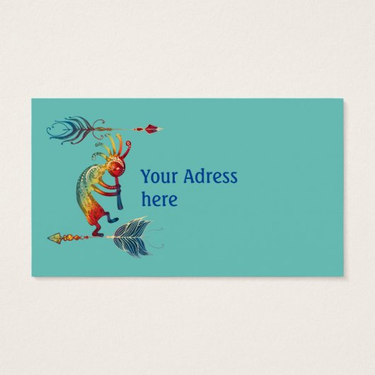 Indianerin Kokopelli mit zwei Federn 1 (Rückseite)