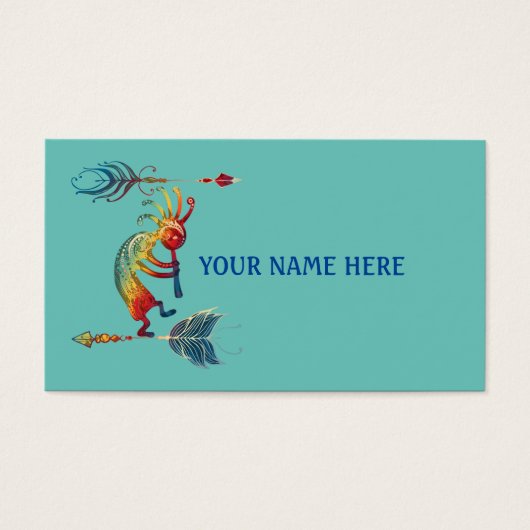 Indianerin Kokopelli mit zwei Federn 1 (Vorderseite)