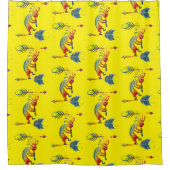 Indianerin Kokopelli mit zwei Federn 1 Duschvorhang (Vorderseite)