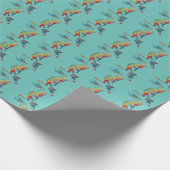 Indianerin Kokopelli mit zwei Federn 1 Geschenkpapier (Ecke)