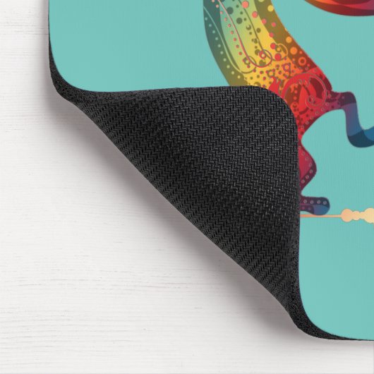 Indianerin Kokopelli mit zwei Federn 1 Mousepad (Ecke)