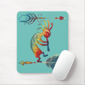 Indianerin Kokopelli mit zwei Federn 1 Mousepad (Mit Mouse)