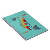 Indianerin Kokopelli mit zwei Federn 1 Notizblock (Rechte Seite)