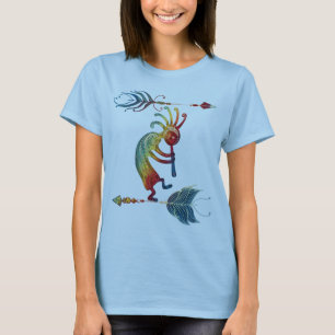 Indianerin Kokopelli mit zwei Federn 1 T-Shirt