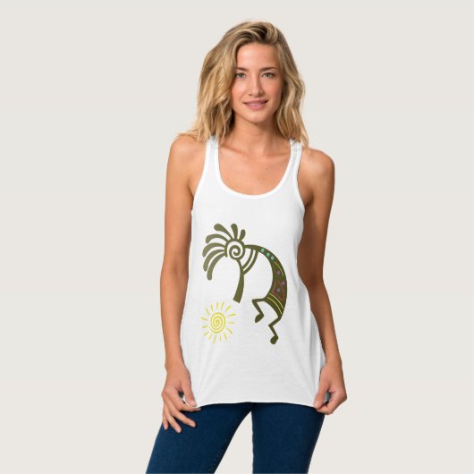 Indianerin Kokopelli Tank Top (Vorderseite Vollansicht)