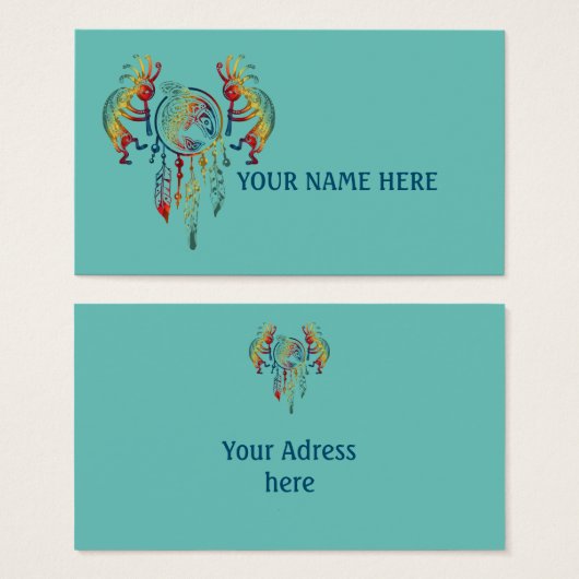 Indianerin Kokopelli Whale Dreamcatcher 1 (Vorne & Hinten)