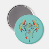 Indianerin Kokopelli Whale Dreamcatcher 1 Magnet (Vorderseite/Rückseite)