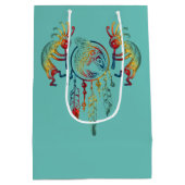 Indianerin Kokopelli Whale Dreamcatcher 1 Mittlere Geschenktüte (Rückseite)