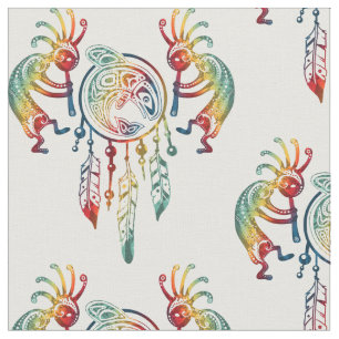 Indianerin Kokopelli Whale Dreamcatcher 1 Stoff