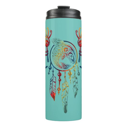Indianerin Kokopelli Whale Dreamcatcher 1 Thermosbecher (Vorderseite)