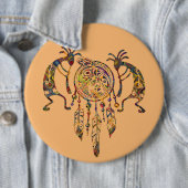 Indianerin Kokopelli Whale Dreamcatcher 2 Button (Beispiel)