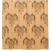 Indianerin Kokopelli Whale Dreamcatcher 2 Duschvorhang (Vorderseite)